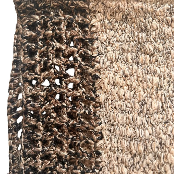 Curio Vintage Boucle Knit Brown Beige Cardigan Sweater - Picture 10 of 13